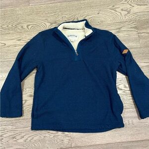 Orvis Men's Deep Blue ¼ Zip-Up Sweater
